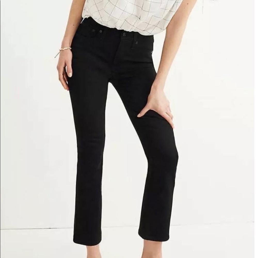 Madewell Black Cali Demi boot jeans size 30 tall